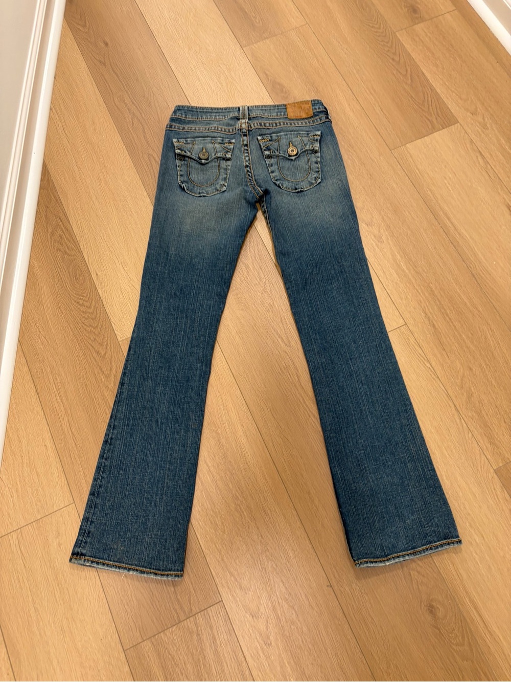 True Religion Women's Medium Blue Flared Jeans - Picture 2 of 5